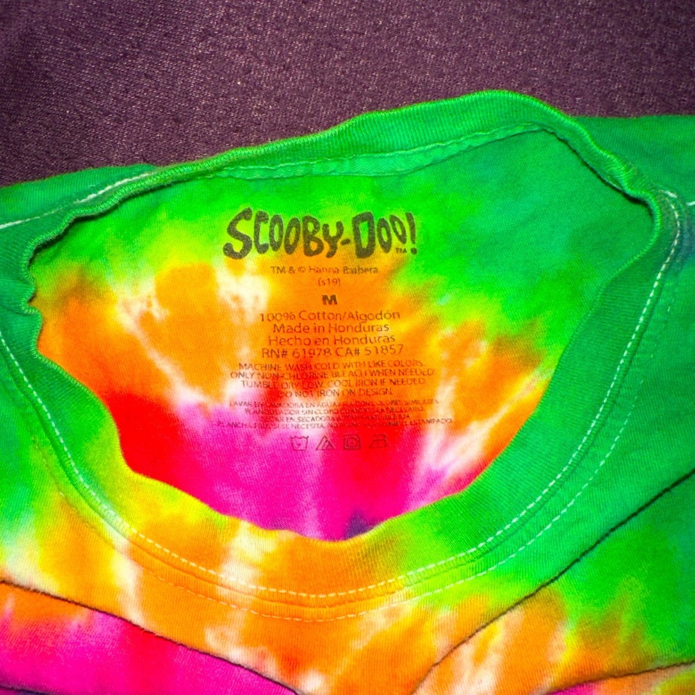 Scooby-Doo tie-dye T-shirt! Vibrant, soft and well fitted.